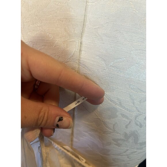 Feather Bone Anthropologie Feuille Embroidered Tunic Dress Ivory Sz 0 PETITE - Picture 12 of 13